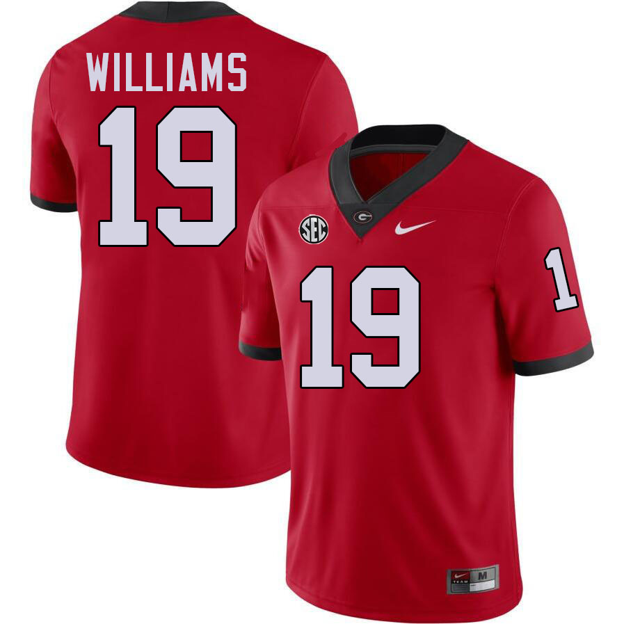 #19 Justin Williams UGA Jersey,University Of Georgia Bulldogs Football Jersey,Uniforms,Gears-Red #19 Justin Williams UGA Jersey,University Of Georgia Bulldogs Football Jersey,Uniforms,Gears-Red